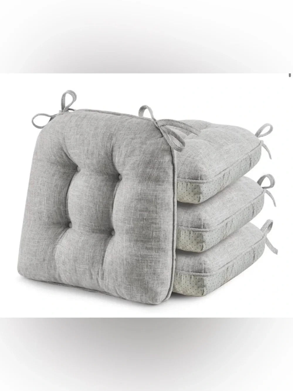 Puredown Chair Cushions, Tufted Memory Foam Chair Pads Non-Slip Backing, Gray - Picture 1 of 3